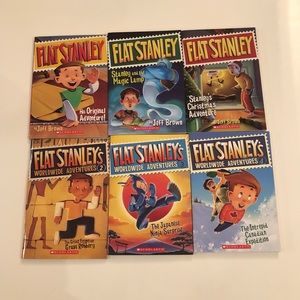 SET of 6 - Flat Stanley books